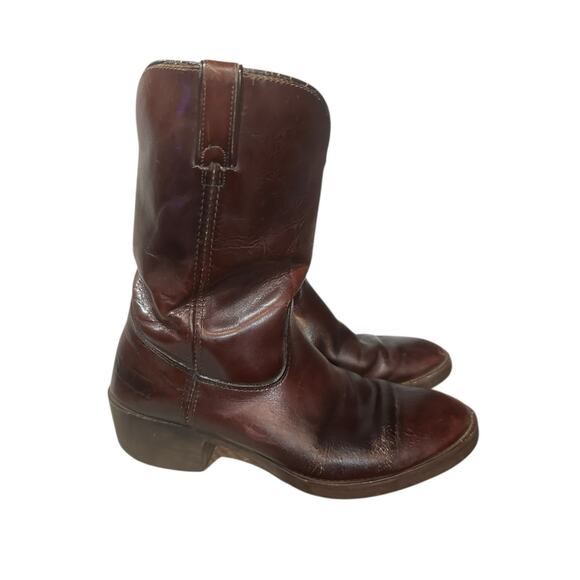 Vintage Northlake Mid Calf Pull On Brown Western Mens Boots Size 9 Oil Resistant - Picture 2 of 10